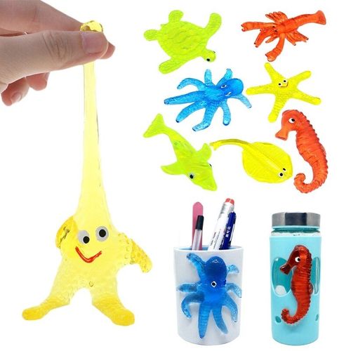 Jouet À Presser Pour Enfant, Bébé Et Adulte, 1 Pièce, Animal Marin Collant, Farces Pratiques Et Amusantes, Fidget De Type Aléatoire, Soulage Le Stress
