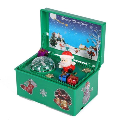 Boîte À Musique De Type Joyeux Noël, Amusant, Chant, Figurines De Père Noël, Avec Lumière Led Colorée, Nouveauté, Jouet, Cadeau