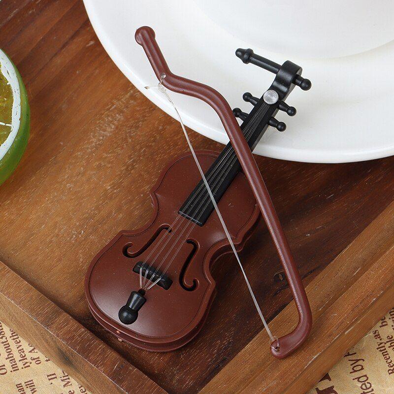 1 Pièce Miniature Violon Accessoires Pour Mini Maison De Poupée