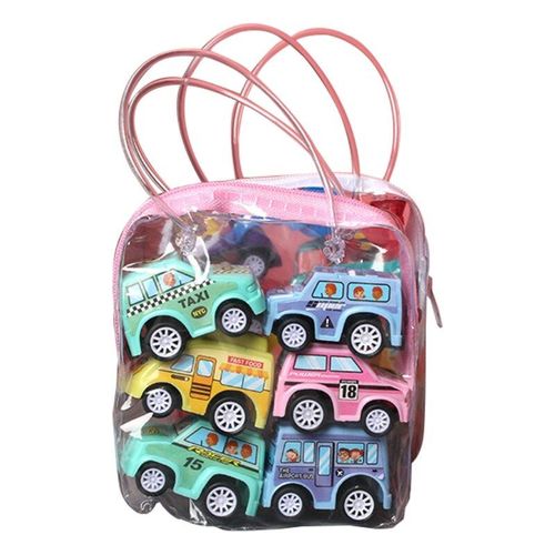 Mini Voiture Pour Enfants, Jouet Éducatif, Dessin Animé, Camion De Pompiers, Voiture De Police, Pelleteuse, Véhicules Moulés Sous Pression, Modèle, Cadeaux Pour Garçons, 6 Pièces/Ensemble