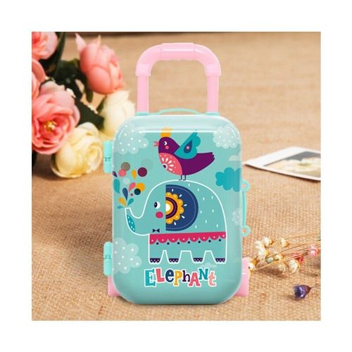 Mini Valise À Roulettes Pour Maison De Poupée, 9 Styles De Valise De Noël Avec Impression D'animaux De Dessin Animé, Tigre, Lion, Chat, Cerf, Éléphant