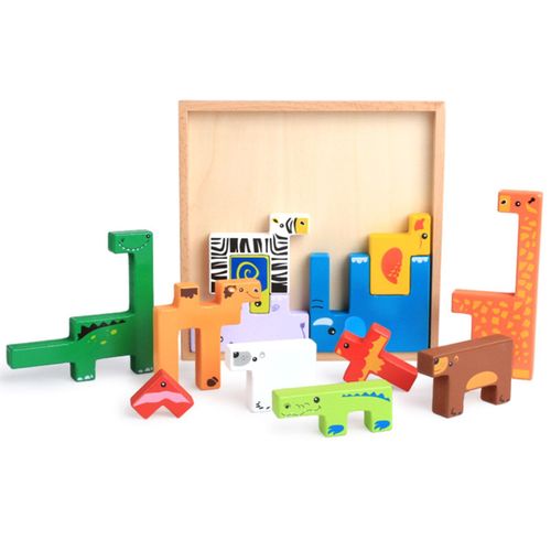 Blocs De Construction Colorés En Bois Pour Bébé, Jouets Éducatifs De Maternelle Pour Enfants Garçons Filles De 1 À 2 Ans