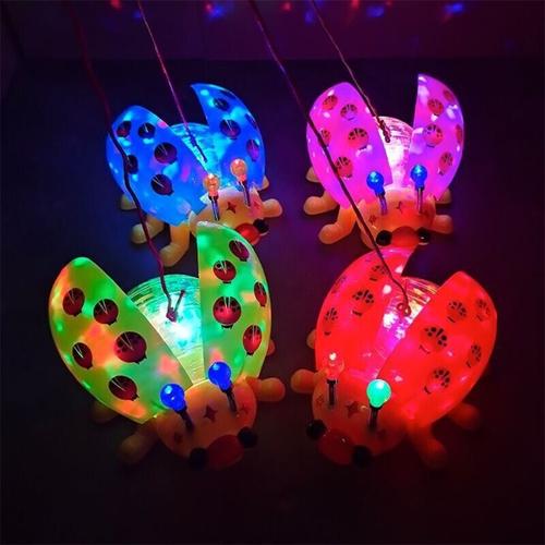 Coccinelle Clignotante Colorée Avec Musique Led, 1 Pièce, Jouet En Plastique Électrique Amusant, Insecte Automatique, Jouets Lumineux Pour Enfants