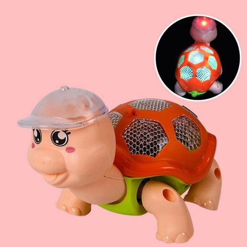 Mini Voiture De Tortue Électrique Pour Bébé, Jouet De Dessin Animé, Modèle De Musique Led, Jouet D'apprentissage Interactif Pour Enfants, Jouet De Traction Pour Nourrissons Et Tout-Petits