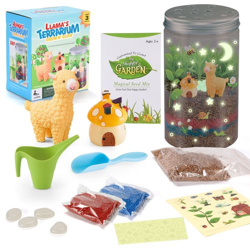 Kit De Terrarium, Pot De Plantation Lumineux, Boue D'herbe, Cheval, Licorne, Magique, Ensemble De Jouets Éducatifs Avec Lumière Pour Enfants