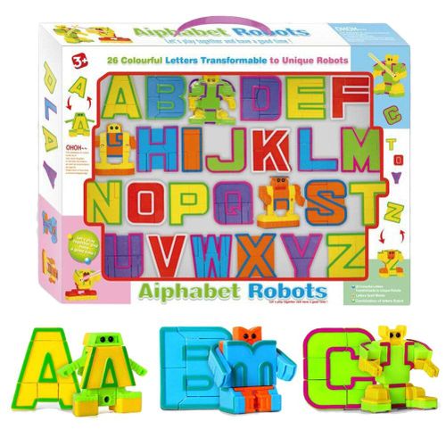 Robot À Déformation De L'Alphabet Anglais, 26 Pièces, Puzzle À Conversion De Lettres, Jouets Éducatifs Pour Enfants, Éducation Précoce