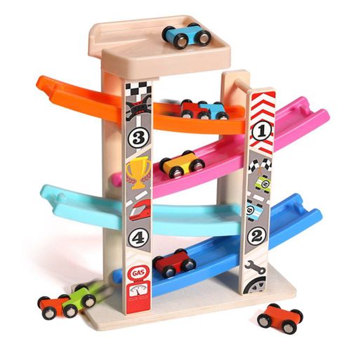 Rampe De Piste Pour Enfants, Mini Jouet De Course, Piste De Taxi 6 Mini Ensemble De Voiture À Inertie, Jouet D'apprentissage Pour Enfants, Cadeau