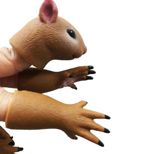 Marionnette à main écureuil en peluche théâtre et les jeux d'enfants