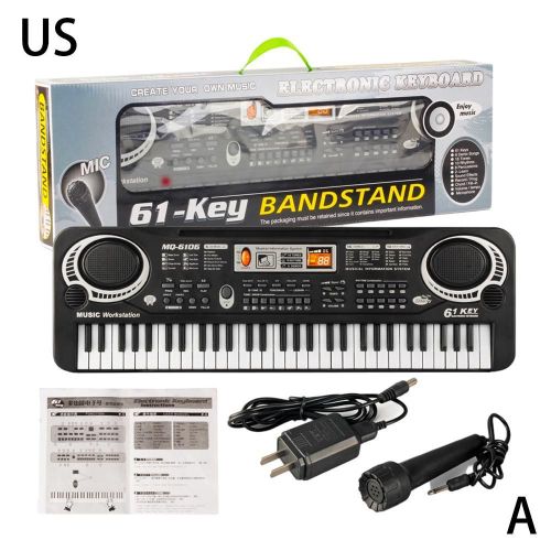 Piano Et Orgue Électrique Pour Enfants, 61 Touches, Musique, Clavier Électronique, Jouets Pour Enfants Avec Microphone, Cadeau D'Anniversaire De Noël
