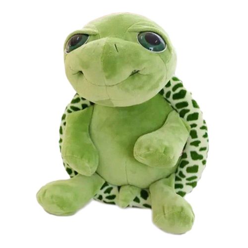Peluche Tortue À Remplir 20cm, Dessin Animé, Grands Yeux Verts, Animal En Peluche, Jouet Pour Bébé, Cadeau D'anniversaire