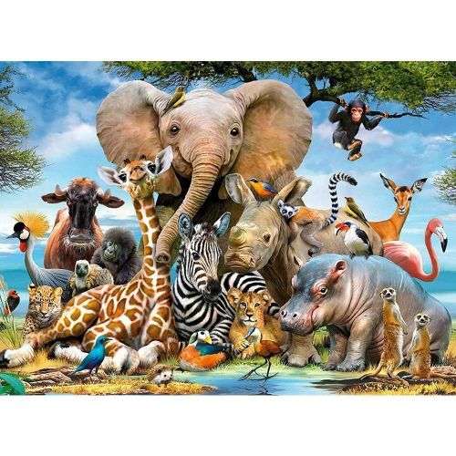 Puzzle Éducatif À Faire Soi-Même, 1000 Pièces, Éléphant, Animal World, Jouets Interactifs, Décompression
