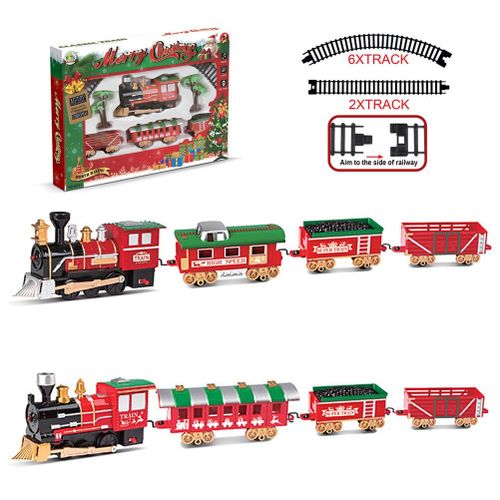Train Électrique Pour Enfants, Jouet Avec Musique Légère, Ensemble De Noël, Cadeau Pour Enfants, 2 Voitures, Livraison Aléatoire