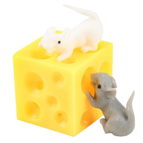 Jouet Paresseux Avec Souris Et Fromage, Cache Et Recherche, Figurines Anti-Stress, Bloc Anti-Stress, Décompression Drôle