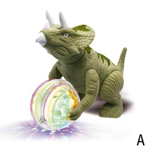 Jouet De Course De Dinosaures, Lumière Rotative Électrique, Musique De Dinosaure, Glissière Électrique, Piste De Train, Jouet Éducatif Interactif Pour Enfants