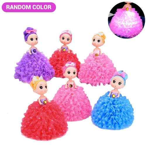 1 Jouet Poupée Confuse, Poupée Princesse De Lit, Puzzle Clignotant Led, Dessin Animé, Cadeau Pour Enfants, Couleur Aléatoire