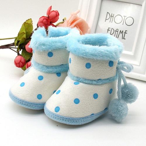 Bottines de neige souples lacets pour b b fille et gar on