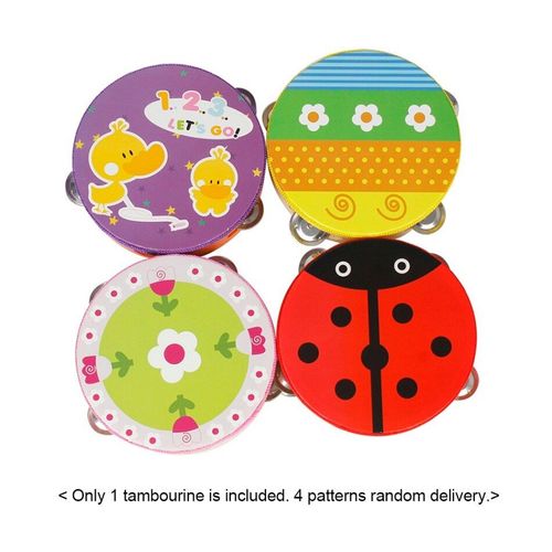 Tambour Musical À Percussion Portatif De 6 Pouces, Jouet Musical Pour Bébé, Apprentissage Et Éducation Précoce, 1 Pièce/Paquet, 4 Modèles, Livraison Aléatoire