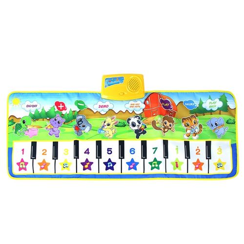 Tapis De Piano, Jeu De Musique, Sons D'Animaux Rampants, Tapis De Chant, Tapis De Clavier De Piano Musical, Jouet Éducatif Pour Bébé, 100x36cm