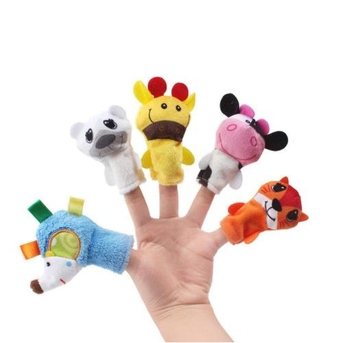 Marionnettes À Doigts En Forme D'Animaux, 5 Pièces, Jouets Éducatifs Pour Enfants, Jeu De Rôle, Conte De Fées