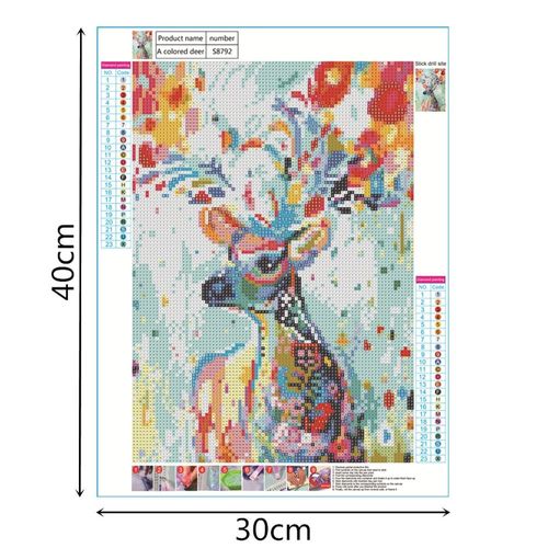 Peinture Diamant Thème Cerf, Broderie Complète 5d, 300x400mm, À Faire Soi-Même, Décoration Murale De Maison