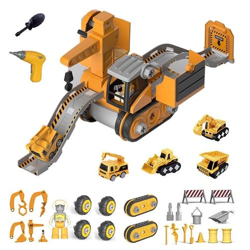 Ensemble De Jouets De Véhicule De Construction Pour Enfants, Démontage Et Assemblage De Camion À Benne Basculante, Puzzle De Véhicule De Construction, Jouet Cadeau