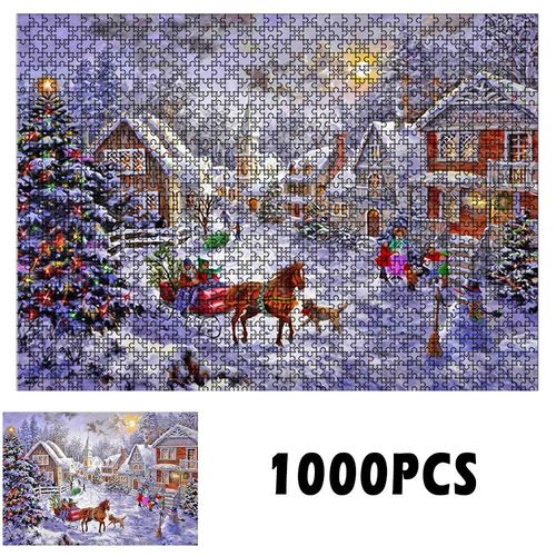 Puzzle Du Père Noël Pour Soulager Le Stress, 1000 Pièces, Jouets Éducatifs Amusants, Cadeaux Pour Enfants Et Amis