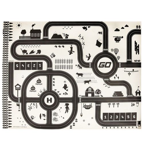 Tapis De Jeu Pour Enfants, Tapis De Jeu De Voiture, Bâtiments De Routes De Ville, Carte De Stationnement, Jouets Éducatifs, Cadeau De Festival