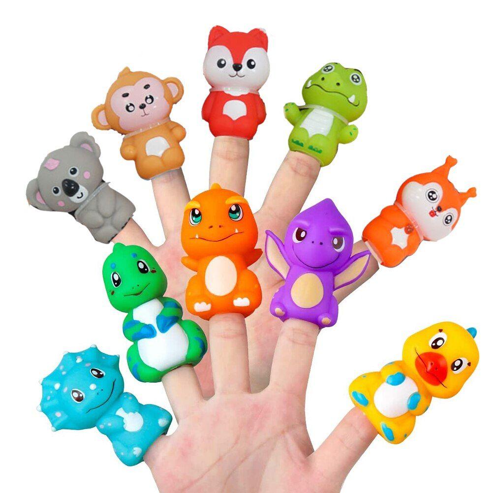 Marionnettes à main en forme d'animal pour enfant, jouet de beurre