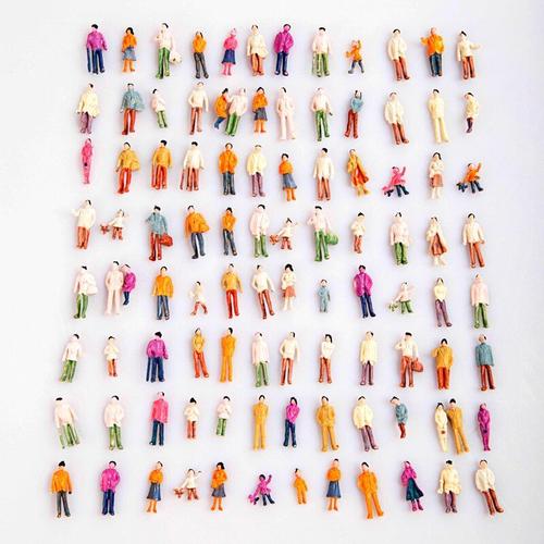 Figurines Mini Ho Échelle 1:100, 100 Pièces, Mélange De Personnes Peintes, Train, Rue, Passagers, Modèle Brinquedos 2018, Vente En Gros