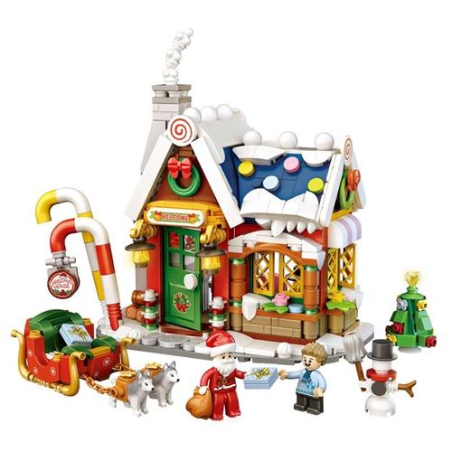 Mini Blocs De Construction, Arbre De Noël, Père Noël, Bonhomme De Neige, Traîneau, Modèle 3d, Bricolage, Jouet Éducatif, Cadeau Pour Enfants