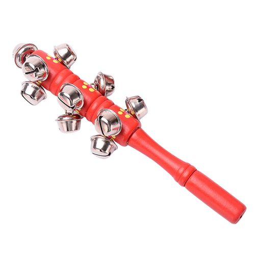 Clochettes De Noël À Main En Bois, 1 Pièce, Clochettes De Traîneau À Main En Bois, Cloches De Décoration, Instrument De Musique À Percussion, Jouet Pour Bébé