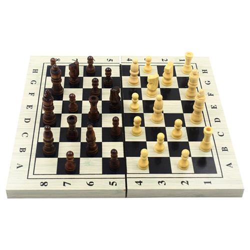 Jeu D'échecs International Pliant En Bois, 26x25cm, Puzzle, Dames, Cadeau D'anniversaire Pour Enfants