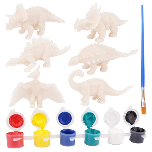Ensemble De Peinture Statue De Dinosaure, Jouet De Décoration, Création Du Monde Des Dinosaures, Artisanat Et Fournitures Artistiques, Kit Éducatif