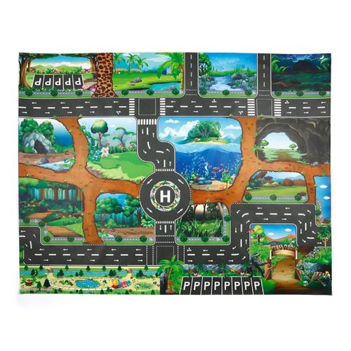 Tapis De Jeu Pour Enfants, Tapis De Construction De Routes De Ville, Carte De Stationnement Du Monde Des Dinosaures, Tapis De Jeu De Scène, Carte De Circulation, Jouet De Voiture, Jouets Éducatifs