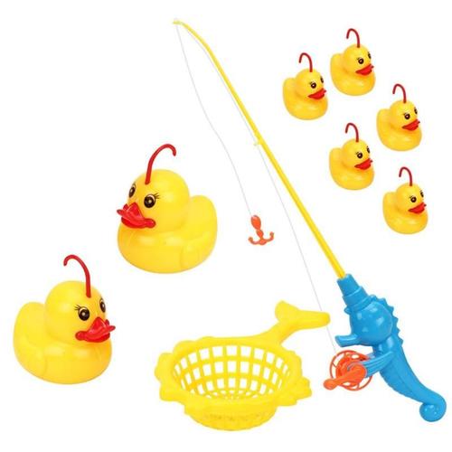 Jeu De Pêche De Canard Lumineux À Induction 9 Pièces/Ensemble, Jouet Pour Étang, Piscine, Eau De Bain, Jouet Éducatif Pour Enfants