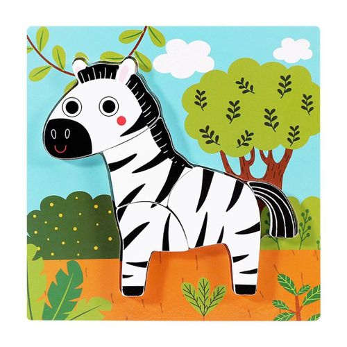 Puzzle 3d Animaux En Bois Pour Tout-Petits, Jouets Éducatifs Pour Garçons Et Filles De 1, 2 Et 3 Ans