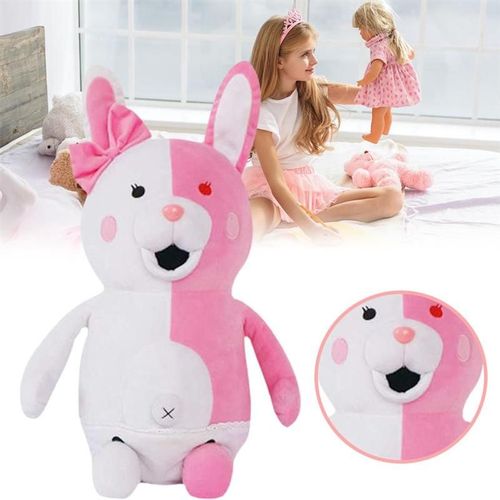 Peluche Ours Noir Et Blanc, 25/35cm, 2 Monokuma, Poupées Animales Douces, Cadeau D'Anniversaire Pour Enfants