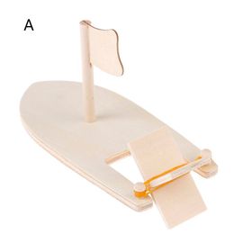 Bateau Peint En Bois Pour Enfants, Modèle Vierge, Bricolage, Puzzle, Jouets, Kits De Matériel Fait À La Main, Créatif