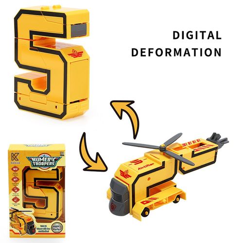 0-9 Déformation Robot Numéro Lettres Alphabet Jouets Mathématiques Numérique Déformation Robot Enfants Cadeaux Éducatifs Assembler Des Blocs De Construction
