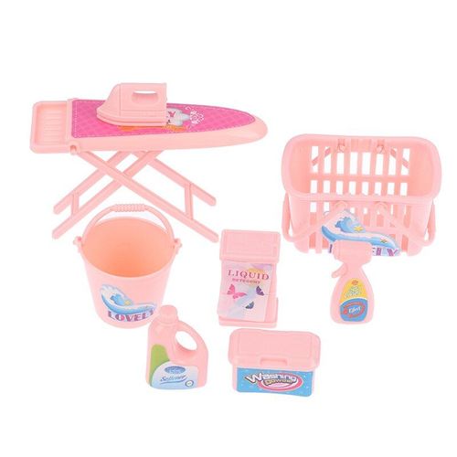 Maison De Jeux Pour Enfants, Boîte Swag, Seaux, Détergents, Kit De Lavage Ménager Pour Poupée Barbie