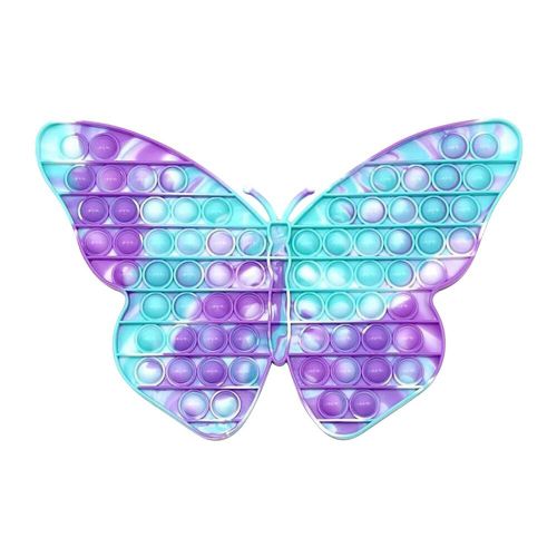 Jouet Anti-Stress Papillon De Dessin Animé, Jouet Anti-Stress Arc-En-Ciel, Pousser Sa Bulle, Jouet Sensoriel Pour Soulager L'Autisme, Livraison Gratuite