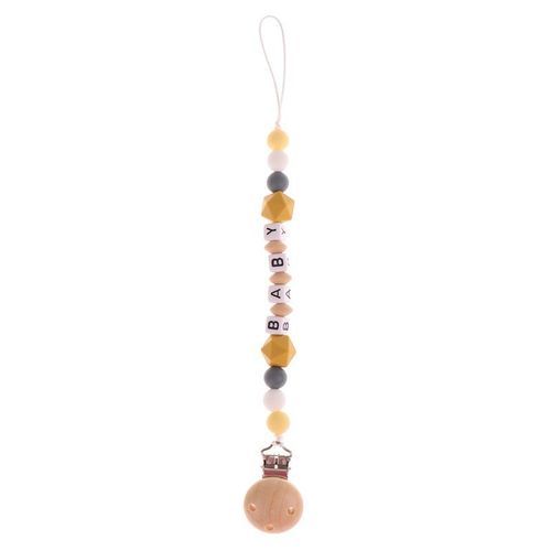 Attache-Tétine En Silicone Pour Bébé, Clip De Sucette, Chaîne Factice, Clips De Tétines, Perles De Dentition