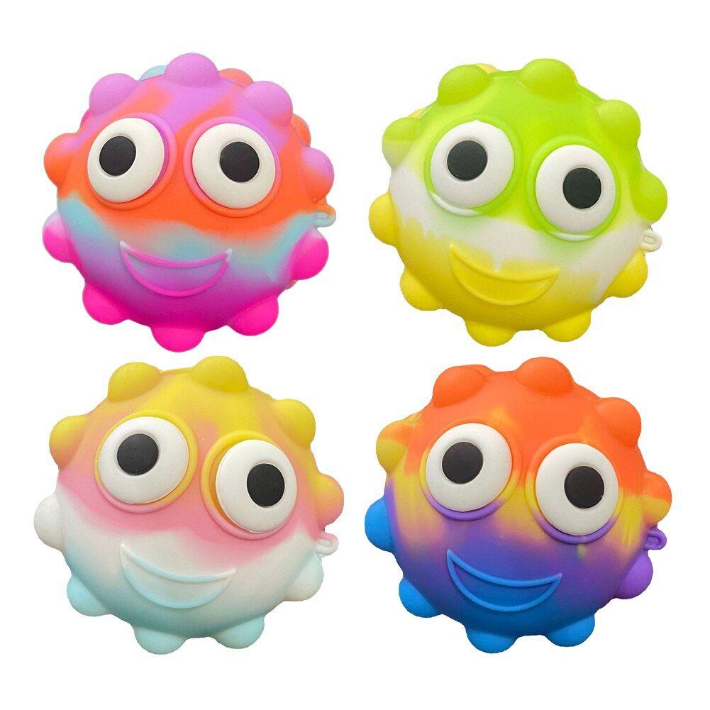 Lot de 5 balles anti-stress Squishy, jouet sensoriel coloré pour