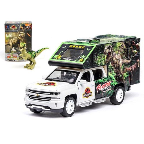 Jouet De Voiture Dinosaure Pour Enfants, Modèle De Film Jurassic Période, En Alliage Diecasts, Camion De Transport, Cadeaux, 1/32
