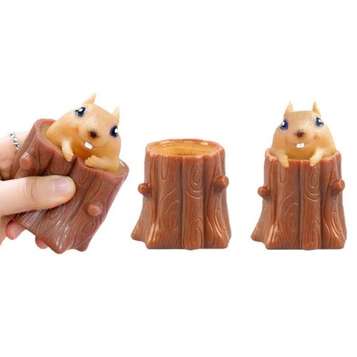 Mini Porte-Stylo Télescopique En Silicone, Amusant, Pop It, Hamster, Anti-Stress, Tasse D'écureuil, Jouets Maléfiques