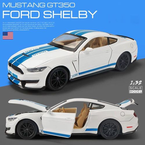 Modèle De Voiture De Simulation En Alliage, Ford Mustang Shelby Gt350 Gt500, Jouet Pour Enfants, Voiture 4 Portes, Cadeaux, 1:32