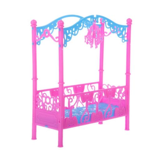 Accessoire De Maison De Poupée, Simulation De Lit Avec Ornements, Meubles De Chambre À Coucher Pour Kelly Barbie, Accessoires De Jouets Pour Filles, Cadeau