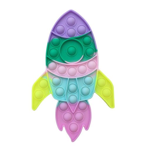 Jouet Sensoriel En Silicone Pour Enfants, Bateau De Fusée, Fidget Bubble, Anti-Stress, Nouveauté, Cadeau Pour Se Détendre