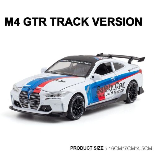 Modèle De Voiture De Sport M4 Gtr En Alliage Moulé Sous Pression, Modèle De Piste Avec Son Et Lumière, Véhicule De Jouet, Collection Pour Garçon, Cadeaux, 1/32