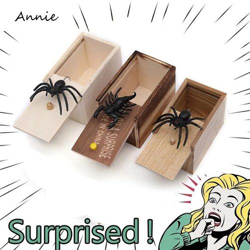 Boîte En Bois En Forme D'araignée Pour Farces Et Farces, Boîte En Bois Pour Faire Des Farces Et Des Farces Aux Parents Et Aux Enfants, Anti-Stress, Jouet Amusant, Cadeaux